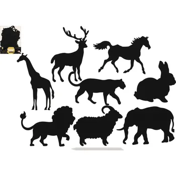 Teddies Škrabací obrázek 8ks výřez duhový zvířata 14-15cm v sáčku