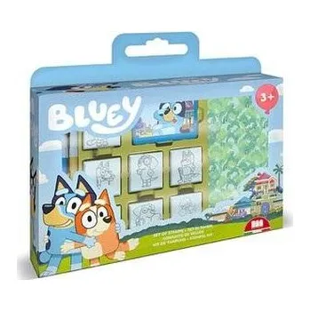 Dětské razítko Bluey - pieczątki w walizce 7szt