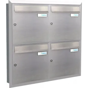 Poštovní schránka Sestava schránek pro zazdění A-01 Nerez / šedá