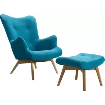 Obývací pokoj Křeslo Grande s podnožkou, Loca17 buk