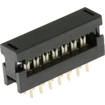 Xinya Konektor IDC pro ploché kabely, samořezný, 14 pinů (2x7), rozteč 2.54mm, do DPS, přímý