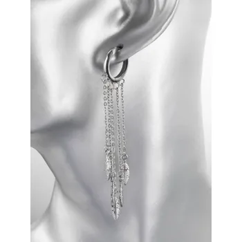 Náušnice Prosperk Náušnice z oceli visací peříčka S0127