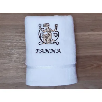 Ručník Luxusní ručník se znamením PANNA 450g bílá/hnědá