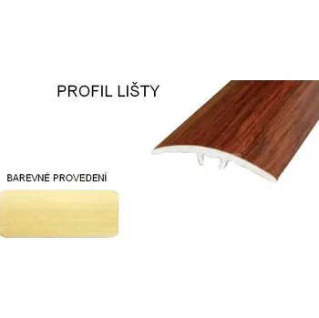 přechodová lišta E 66 PŘECHODOVÉ LIŠTY PVC - UNIVERZÁLNÍ, šíře 32 mm Barva: Javor, Zvolte délku: 100 cm