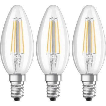 Lampička OSRAM LED žárovka-svíčka E14 4W filament 2 700K sada 3ks