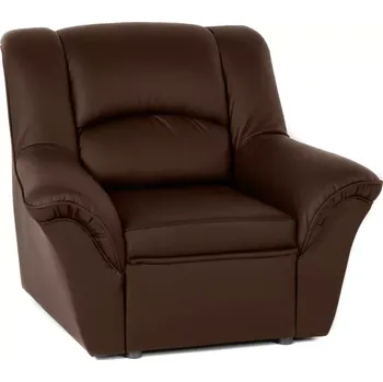 Křeslo Kožené křeslo Dubaj LUX, hnědá (S-12)