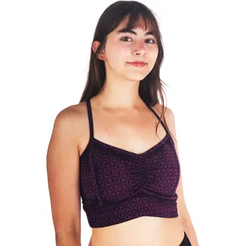 Batikovaný crop top Yvette 2 Spirit Purple UNI (S/M)