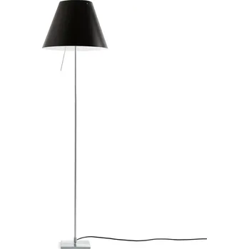 Lampička Luceplan Costanza stojací lampa D13tif Al/černá - podstavec- délka 18 cm, šířka 18 cm; výška stínidla 28 cm hliník, černý 1 x 105 W - Doprava zdarma