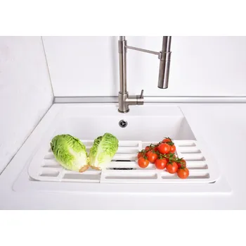 Odkapávač na nádobí GENIUS | nastavitelný odkapávač nad dřez 44–64 cm bílý Dedra