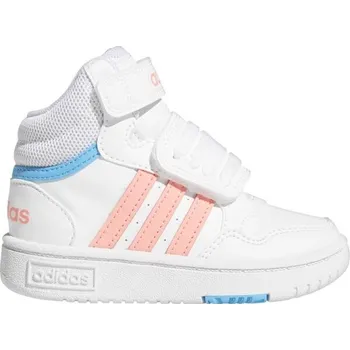 Chlapecké tenisky Dětská obuv adidas HOOPS 3.0 MID AC I 22 Bílá, Lososová, Modrá