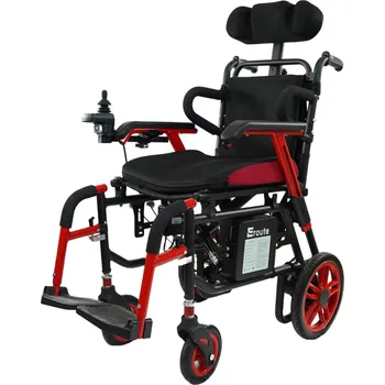 Invalidní vozík Dětský elektrický invalidní vozík skládací Eroute 7002 Li-ion 38 cm + ZDARMA hlavová opěrka