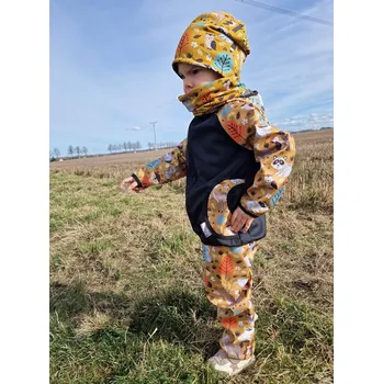 Yháček Softshellové kalhoty s beránkem Yháček, Lesní zvířátka okr Velikost: 122