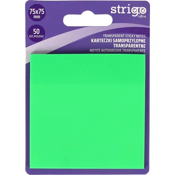 Samolepící bloček Strigo Samolepící bloček Strigo 50 ks zelený - transparentní 503682