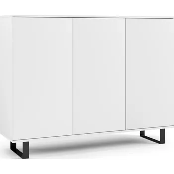 Komoda Komoda 3D Log bílá - kovové nohy