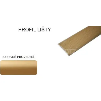 přechodová lišta PRINZ 50 PŘECHODOVÉ LIŠTY - SAMOLEPÍCÍ, šíře 50 mm Barva: Zlatá, Zvolte délku: 90 cm