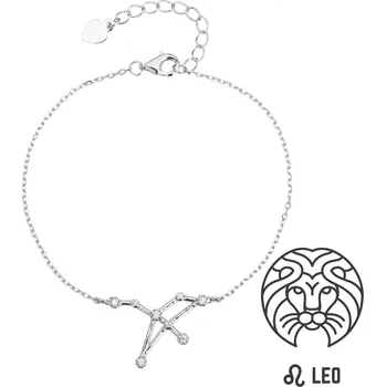 Náramek JKB Jewel Stříbrný náramek se zirkony Znamení zvěrokruhu LEV
