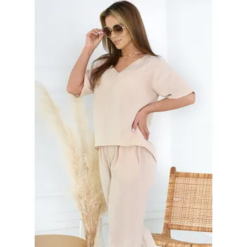 Dámská halenka OFF PINK halenka Felicja - cappuccino, S