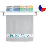 Dětský ručník NORA TISK 50x100 450g Mořský svět světle šedý