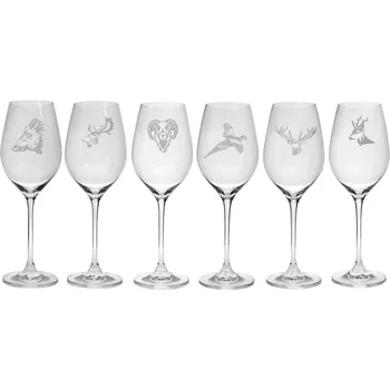 Sklenice E-myslivost Myslivecká souprava - sada víno 6x sklenička pro myslivce