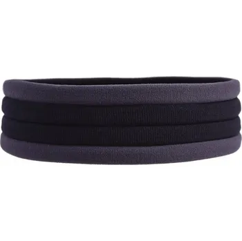 HAIRÉLLE | sada 4 ks elastických čelenek & gumiček do vlasů | šedo-černý mix Dedra