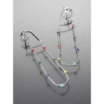 Náušnice Prosperk Stylové visací náušnice z chirurgické oceli stříbrná S0243