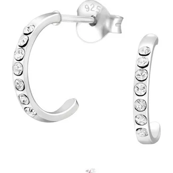 Náušnice Prosperk Náušnice stříbrné kroužky křišťálové S1973