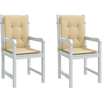 Podsedák vidaXL Podušky na židli nízké opěradlo 2 ks zelená melanž 100x50x4 cm [4002451] Barva: melanžově béžová