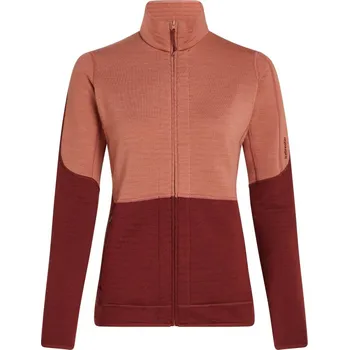 Dámská móda ICEBREAKER Wmns 400 RealFleece Descender LS Z, Cedar Wood/Port/Cb (vzorek) velikost: S
