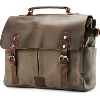 Armádně zelená taška přes rameno ve vintage stylu - Delton Bags