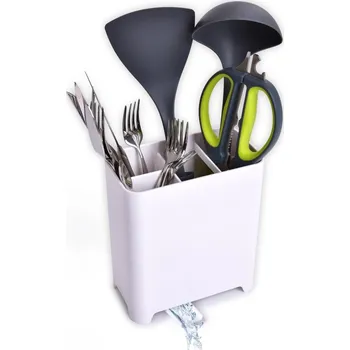 Odkapávač na nádobí DRENAGE | stojan & odkapávač na kuchyňské náčiní a příbory | otočný okap do dřezu | 16 × 8,5 × 18 cm Dedra