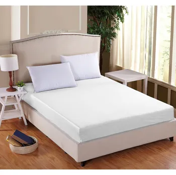 Prostěradlo Luxusní napínací mako-jersey prostěradlo s lycrou DELUXE 200x220cm / 30cm elastické, bílé