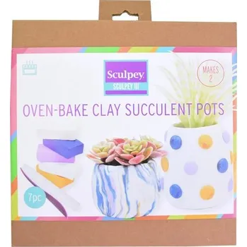 kreativní sada Sculpey sada na výrobu květináčků na sukulenty