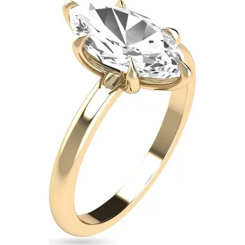 Prsten Obruč ze žlutého zlata solitaire pro 2ct diamant Anna, 14K CSTM3-200 + dárkové balení LUXUS zdarma