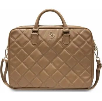 brašna na notebook Guess PU Quilted 4G Metal Logo Computer Bag 15/16" Brown Guess PU Quilted 4G Metal Logo Computer Bag je perfektní taška pro notebook s úhlopříčkou displeje 15-16"
