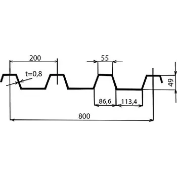 Plech Plech VSŽ 11081 80 cm x 6 m x 0,8 mm
