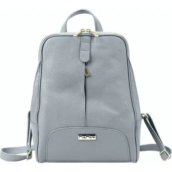 Střední dámský kožený šedý batoh MiaMore 21, obsah cca. 7 l