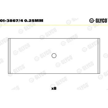Ojnice Ojniční ložisko GLYCO 01-3867/4 0.25mm