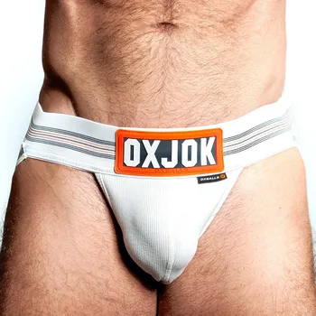Pánské erotické prádlo Oxballs OXJOK SLINGJOCK Upthrust Slider Jock White Snow Velikost L
