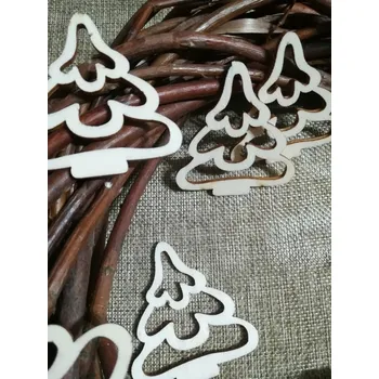 Vánoční dekorace Dřevěný stromeček k nalepení