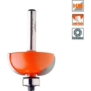 Fréza CMT Orange Tools C93728611 - Zaoblovací fréza vypouklá na dřevo pr. 31,7x12,7mm, R=9,5 s ložiskem, stopka 8 mm