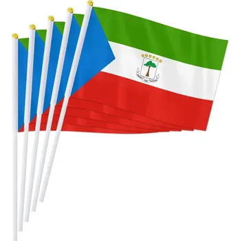 Vlajka Rovníková Guinea 14 x 21 cm na plastové tyčce