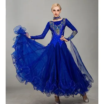 Dámské šaty Dámské taneční šaty na standardní tance Nicole Tmavě modrá M