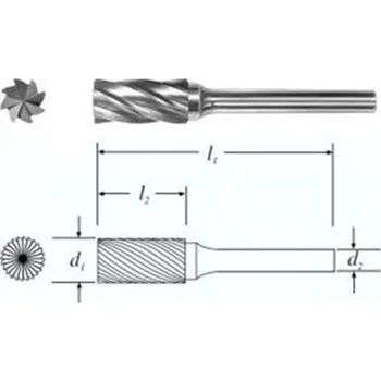 Fréza SGS 29014 (SB-3MNF) - Fréza technická SB-3MNF válcová čelní pr. 9,5x19mm, stopka 6mm