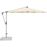 Glatz Boční slunečník Sunwing CASA, Glatz, kulatý 330 cm (3,3 m), hliníkový rám antracitový (anthracite), potah polyester 220 g/m2 šedá (grey)