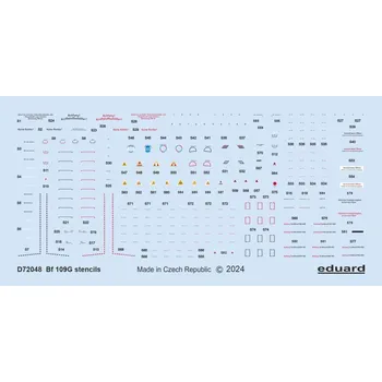 Plastikový model 1/72 Decal Bf 109G stencils (EDU)