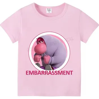 Dívčí tričko Disney Dětské barevné tričko s potiskem V hlavě 2 (Inside Out 2) Barva: růžové (Embarrassment), Velikost: 100