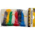 Stahovací pásky sada, 2,5x100mm barevné/900ks