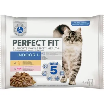 Krmivo pro kočku PERFECT FIT Indoor kapsičky výběrové menu 4 x 85 g