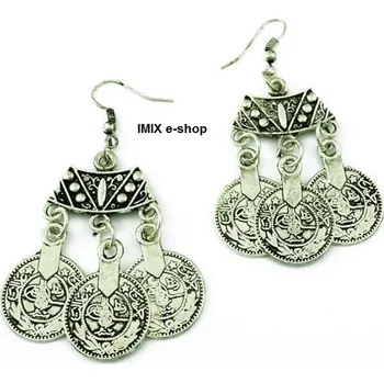 Náušnice Turecké náušnice s penízky č.PN022 Stříbrná