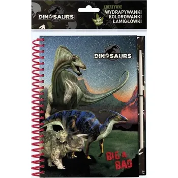 Blok Psací blok, plný tvoření, spirálový - DINOSAUŘI, 20x14cm